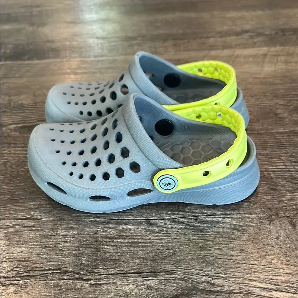 Joybees Toddler C10/C11 Charcoal‎ Gray Harper Active Clogs NWOT